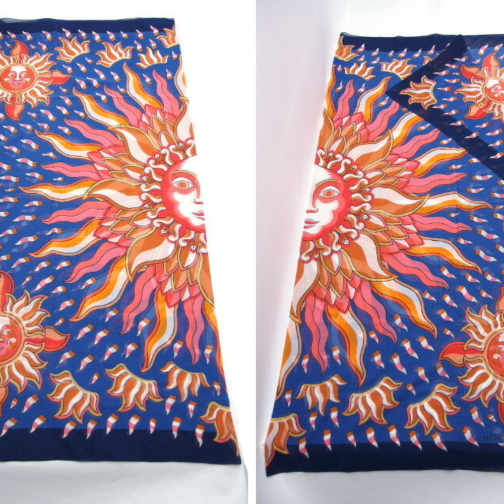 HERMES Authentic Blue Scarf - Picture 4 of 11